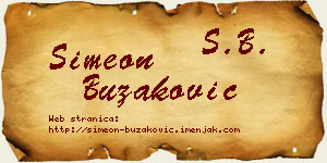 Simeon Buzaković vizit kartica